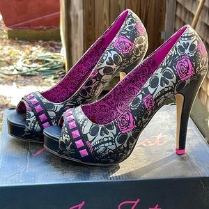 Iron Fist Muerte Punk Princess Platform Heels Size 8